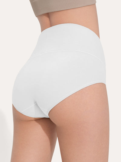 Pure Cotton Wide Elastic Band High-Waisted Brief 2-Pack