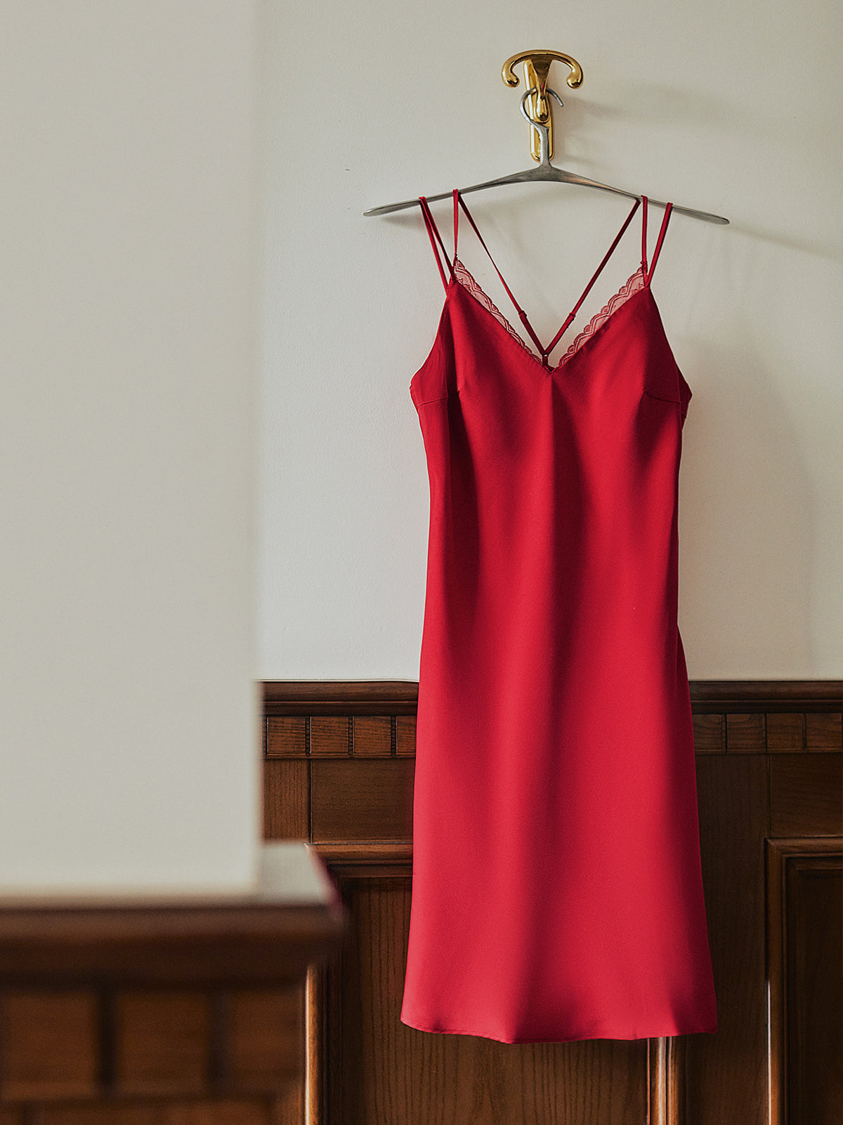 Flash Sale | Soft Silk Lace Camisole Sleep Dress