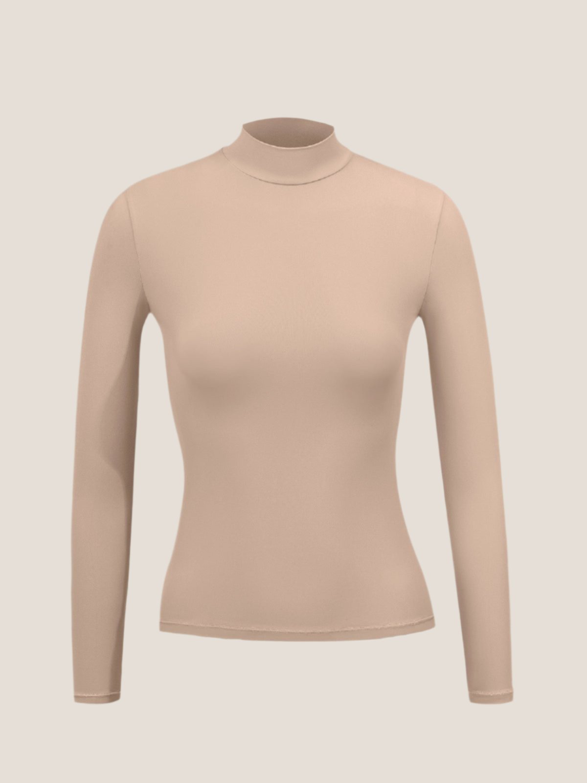 Mock Neck Long Sleeve T-Shirt