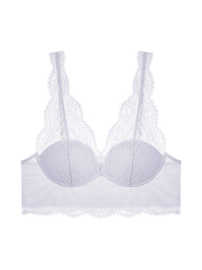 Lace Padded Plunge Spacer Bra