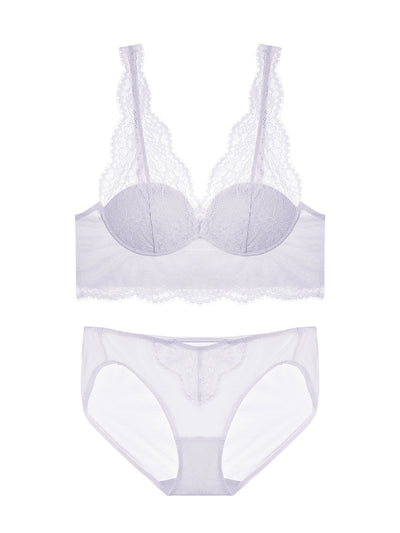 Lace Padded Plunge Spacer Bra