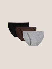 Cotton Rib Mid-Rise Bikini Brief 3-Pack