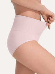 Pure Cotton Wide Elastic Band High-Waisted Brief 2-Pack