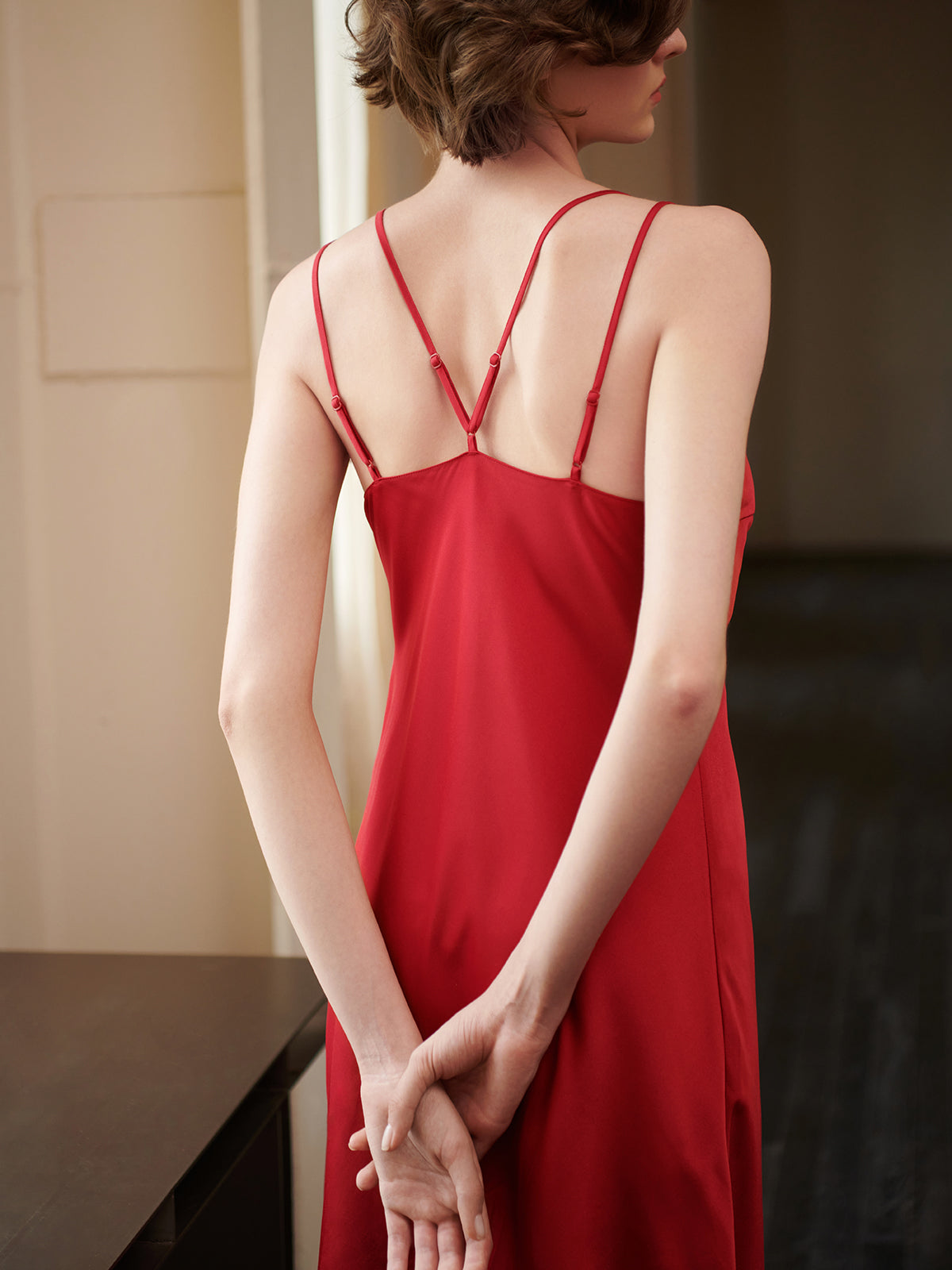 Flash Sale | Soft Silk Lace Camisole Sleep Dress