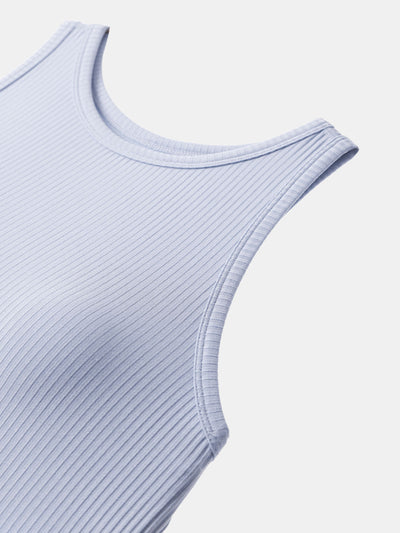 Ribbed Bra-in Cropped Tank Top