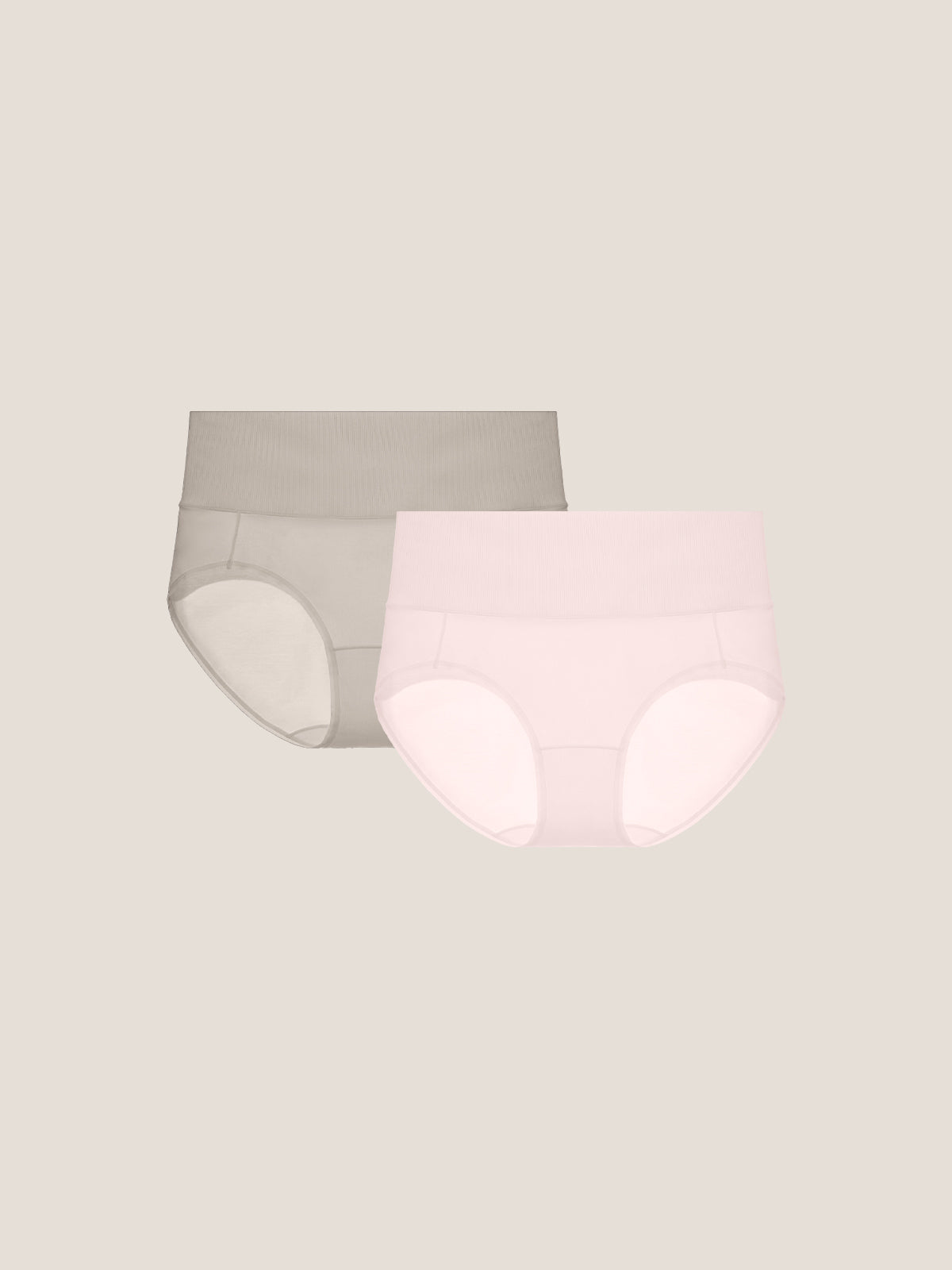 Pure Cotton Wide Elastic Band High-Waisted Brief 2-Pack