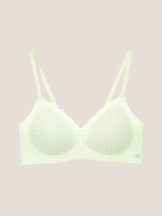 Basic Seamless Deep V Scalloped Neck Cooling Bra - Smart Size