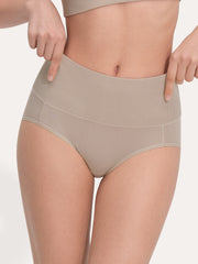 Pure Cotton Wide Elastic Band High-Waisted Brief 2-Pack