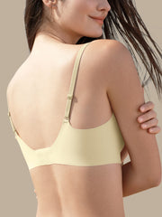 Basic Seamless Deep V Scalloped Neck Cooling Bra - Smart Size