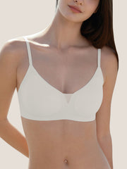 Basic Seamless Deep V Neck Mesh Cooling Bra - Smart Size