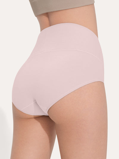 Pure Cotton Wide Elastic Band High-Waisted Brief 2-Pack