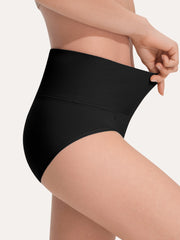 Pure Cotton Wide Elastic Band High-Waisted Brief 2-Pack