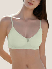 Basic Seamless Deep V Neck Mesh Cooling Bra - Smart Size