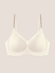 Seamless Shine Strap Deep V Bra - Smart Size