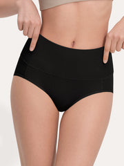 Pure Cotton Wide Elastic Band High-Waisted Brief 2-Pack