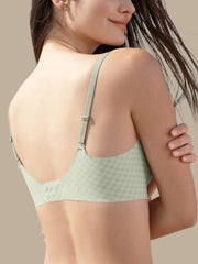 Basic Seamless Deep V Scalloped Neck Cooling Bra - Smart Size