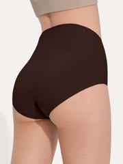Pure Cotton Wide Elastic Band High-Waisted Brief 2-Pack