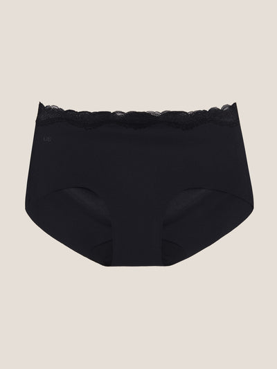 Basic Seamless Lace-Trimmed Boxer Brief