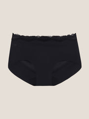 Basic Seamless Lace-Trimmed Boxer Brief