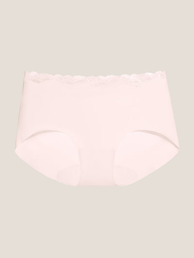Basic Seamless Lace-Trimmed Boxer Brief