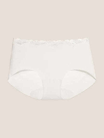 Basic Seamless Lace-Trimmed Boxer Brief