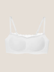 Basic Seamless Lace-Trimmed Bra - Smart Size