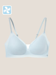 Basic Seamless Deep V Neck Mesh Cooling Bra - Smart Size