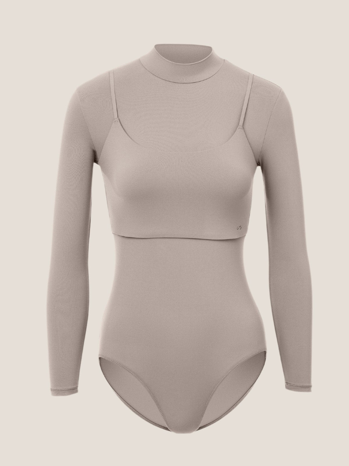 Layered Mock Neck Bodysuit