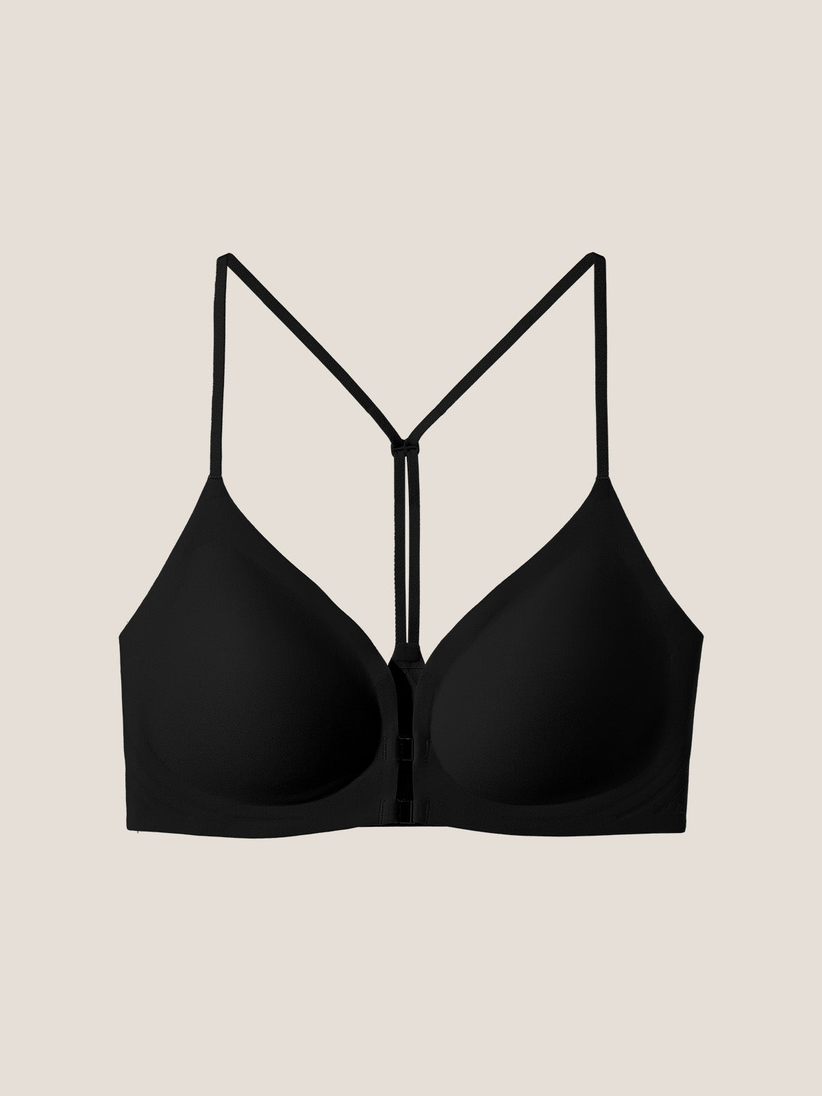 Y-Back Front-Closure Wireless Bra