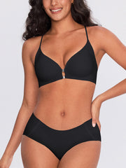 Y-Back Front-Closure Wireless Bra