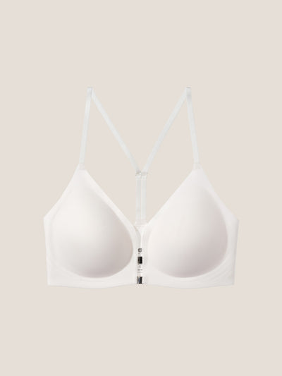 Y-Back Front-Closure Wireless Bra