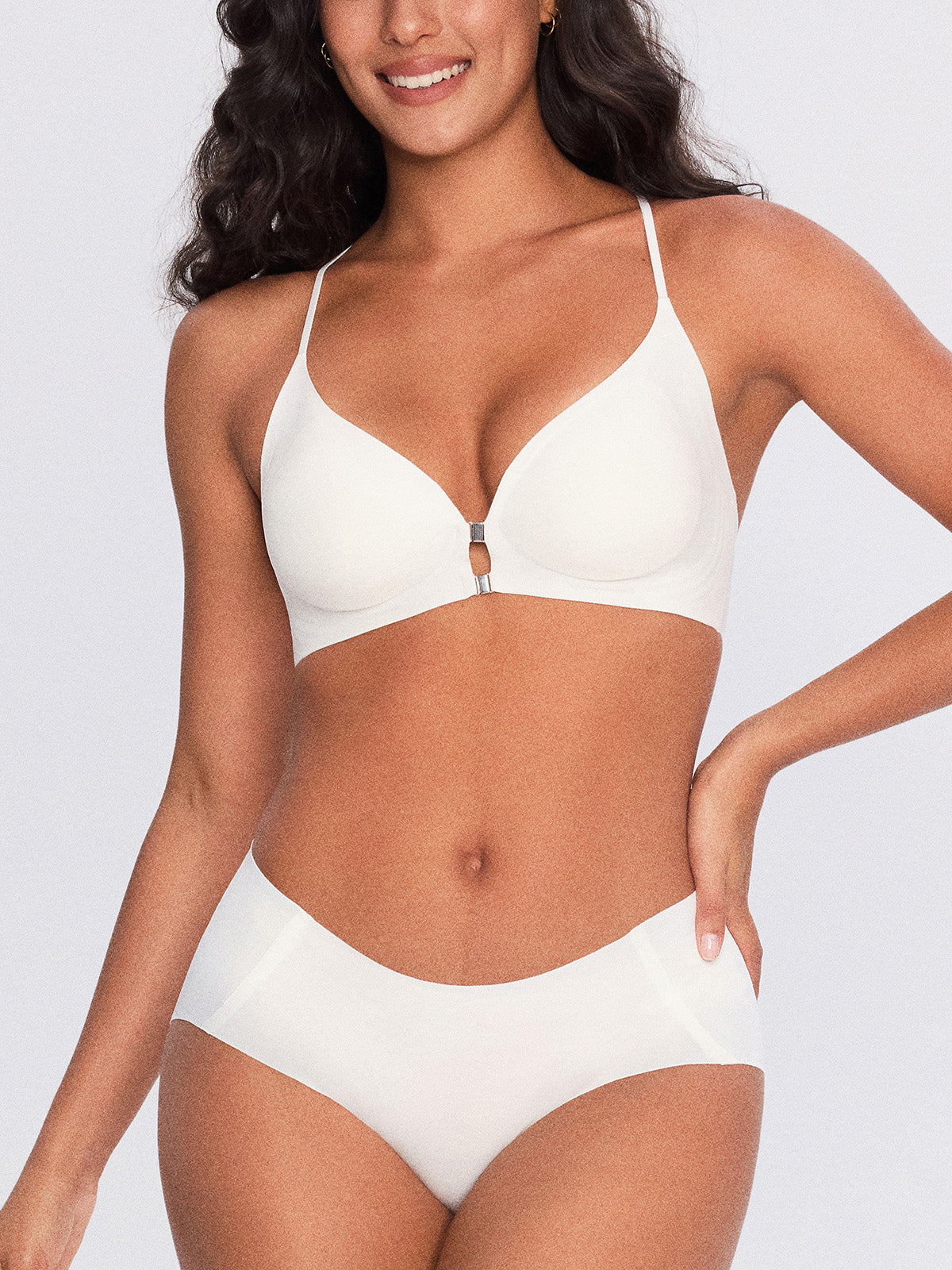 Y-Back Front-Closure Wireless Bra