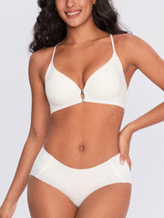 Y-Back Front-Closure Wireless Bra