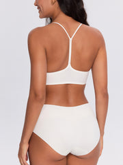 Y-Back Front-Closure Wireless Bra