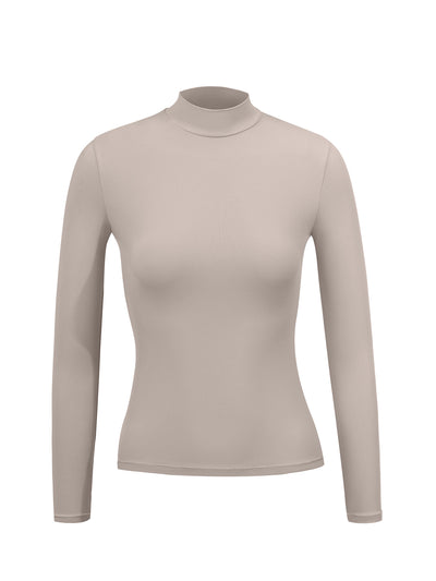 Mock Neck Long Sleeve T-Shirt