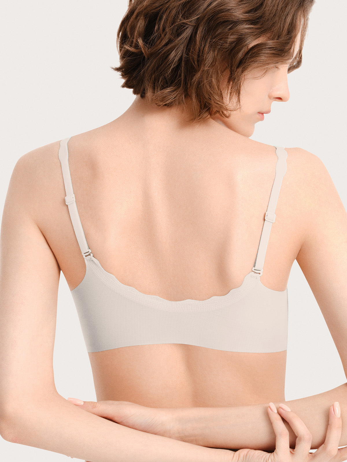Basic Seamless Deep V Neck Cooling Bra - Smart Size