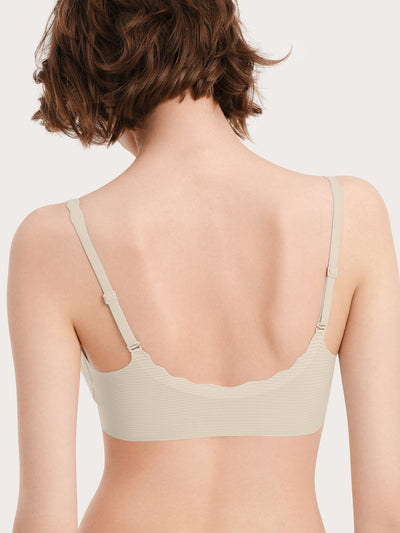 Basic Seamless Deep V Neck Cooling Bra - Smart Size