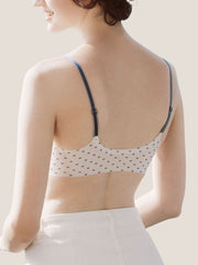 Basic Seamless Deep V Scalloped Neck Cooling Bra - Smart Size
