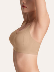 V-Neck Side Support Wireless Bra