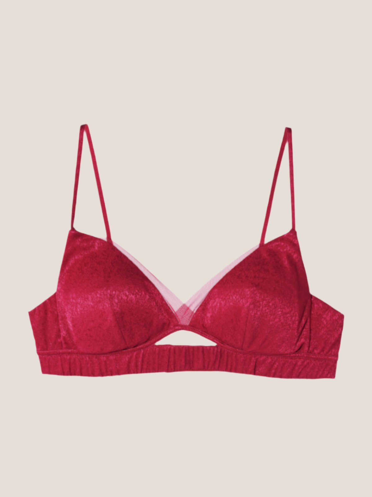 RED Limited Edition Silk Triangle Bra