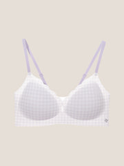 Basic Seamless Deep V Scalloped Neck Cooling Bra - Smart Size