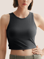Modal Ribbed Bra Crop Tank