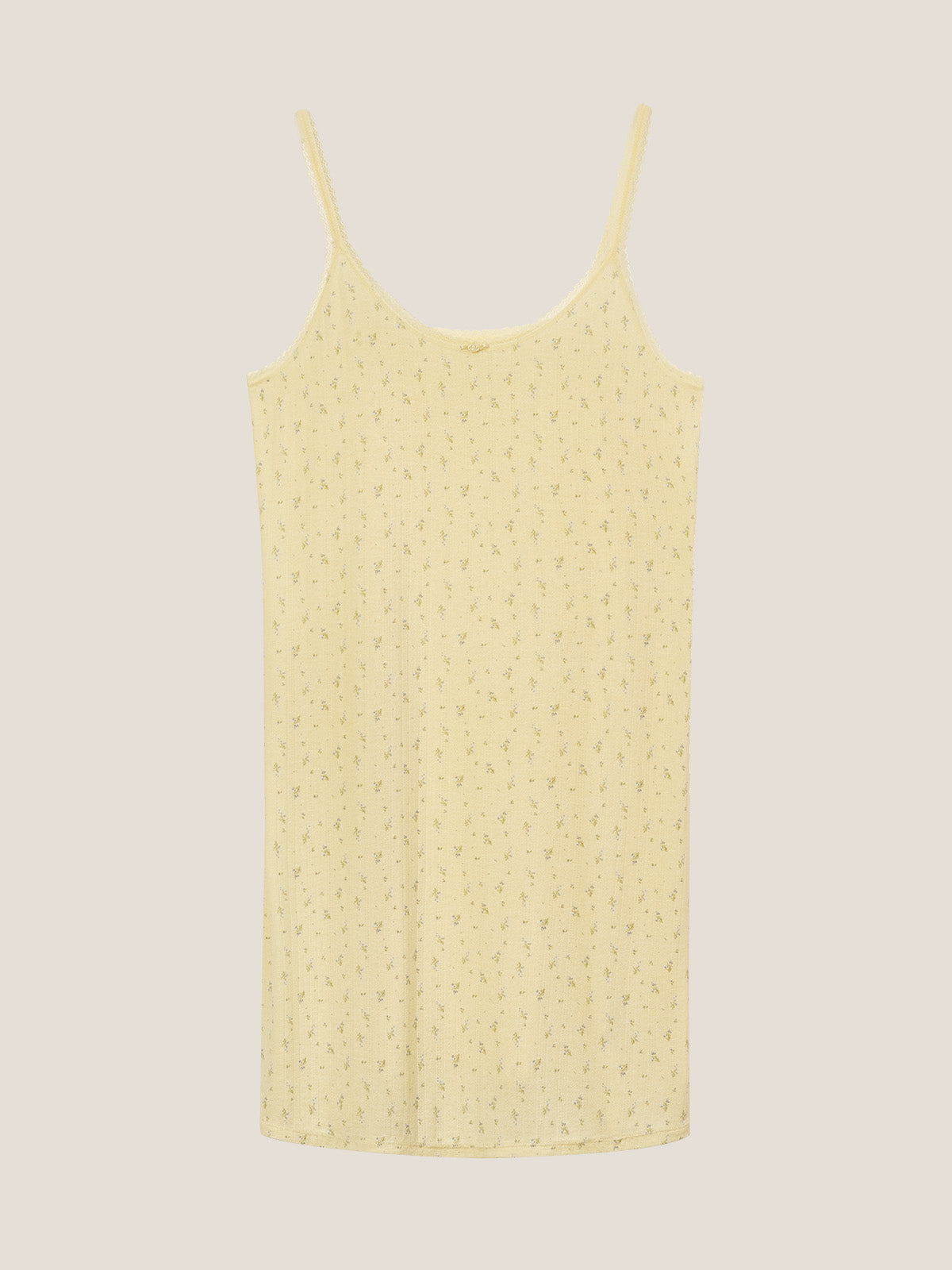Naia™ Lavender Fabric French-Style Floral Print Slip Sleep Dress
