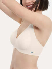 Basic Seamless Deep V Neck Cooling Bra - Smart Size