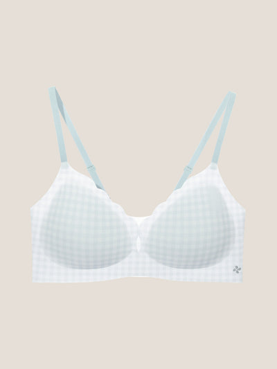 Basic Seamless Deep V Scalloped Neck Cooling Bra - Smart Size