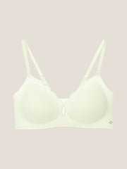 Basic Seamless Deep V Scalloped Neck Cooling Bra - Smart Size