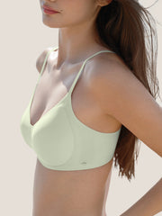 Basic Seamless Deep V Neck Mesh Cooling Bra - Smart Size