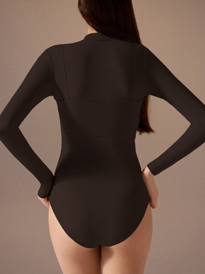 Layered Mock Neck Bodysuit