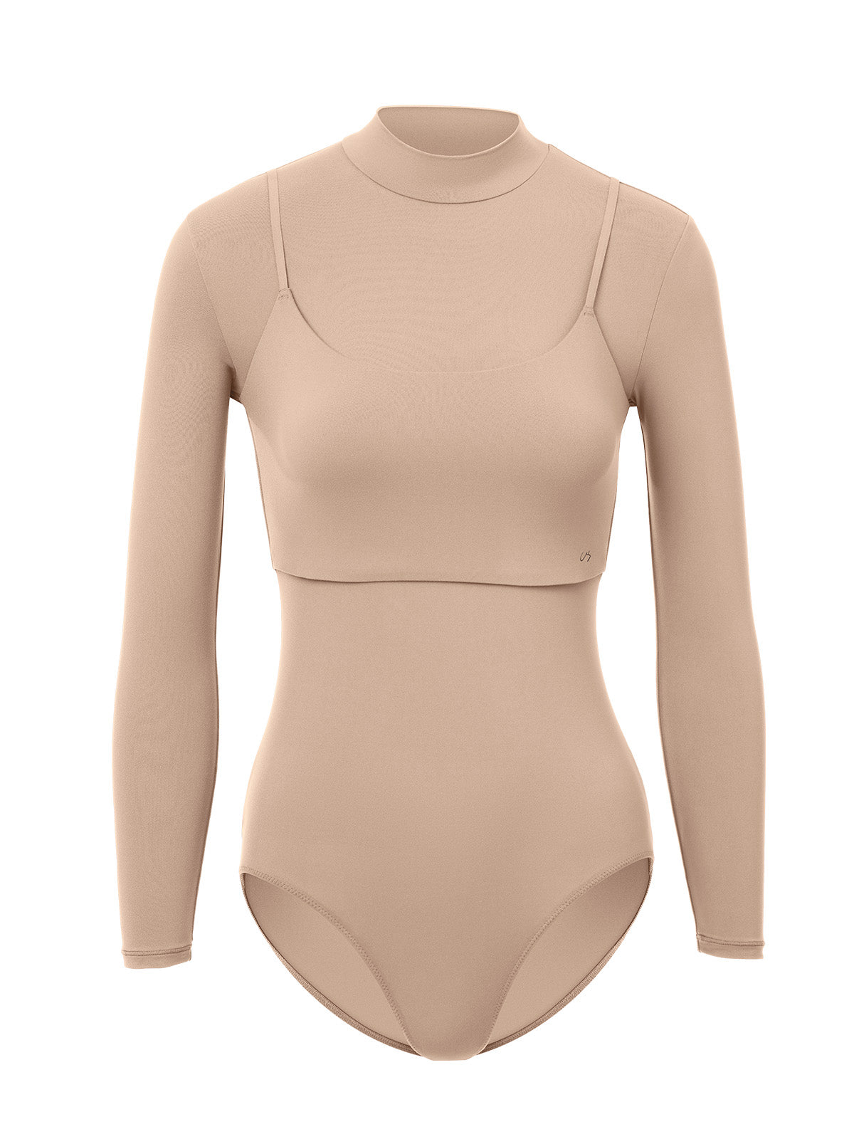 Layered Mock Neck Bodysuit