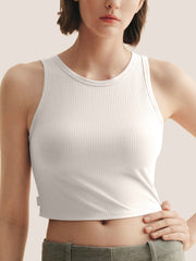 Modal Ribbed Bra Crop Tank